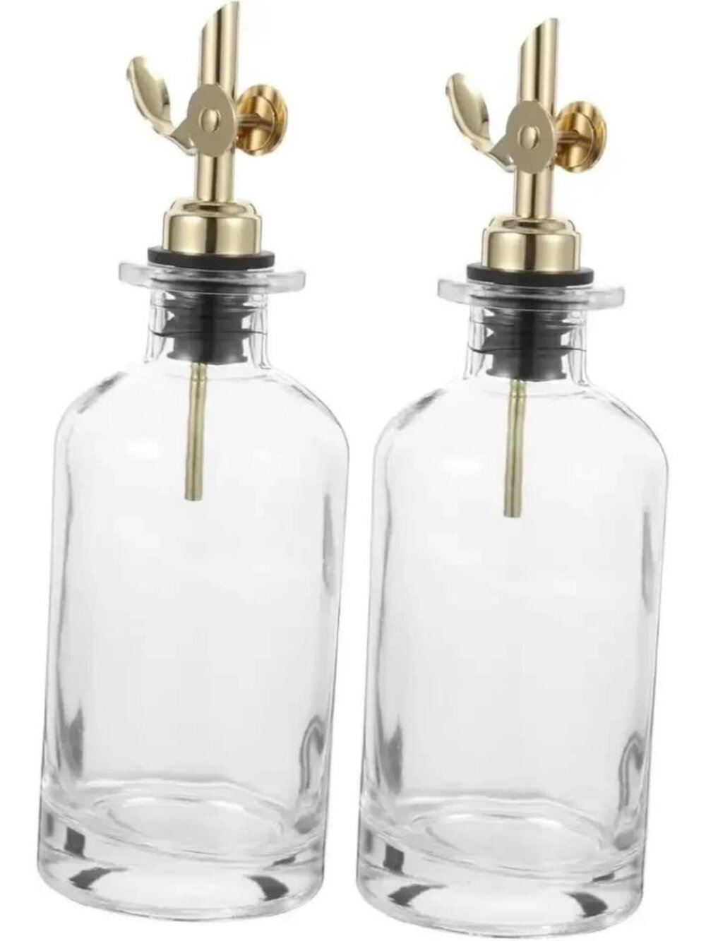 2pcs Automatic Glass Oil Control Pot Oil Dispenser for Soy Sauce